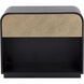 Algarve 34 X 28 inch Black / Champagne Gold Night Stand
